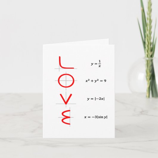 Nerd Humor | Wiskunde en Science Geek Love Graph Feestdagen Kaart (Voorkant)