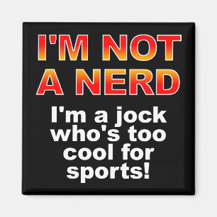 Nerd Jock Grappige Koelkastmagneet Koelkast Magneet