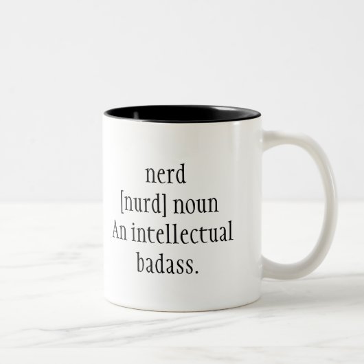 nerd ( koesterd ) noun An intellectuele badass . F Tweekleurige Koffiemok (Rechts)