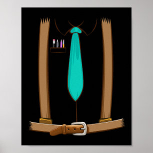 Nerd Kostuum Halloween Schattige Dork Geek Son Gam Poster