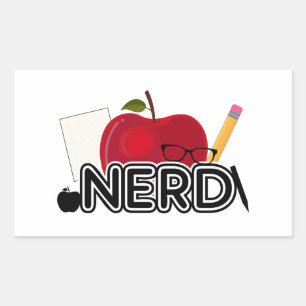 Nerd - Logo Rechthoekige Sticker