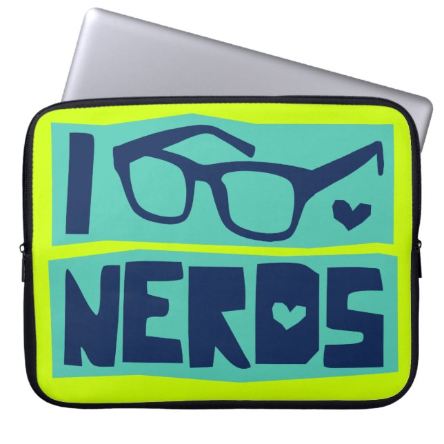 Nerd Love Laptop Sleeve (Voorkant)