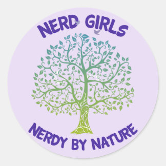Nerd Meisjes Nerdy door Natuur Sticker