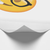 Nerd met bril - Emoji Cadeaupapier (Hoek)