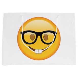 Nerd met bril - Emoji Groot Cadeauzakje
