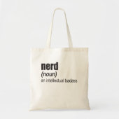 Nerd (Noun) een Intellectuele Badas Tote Bag (Voorkant)