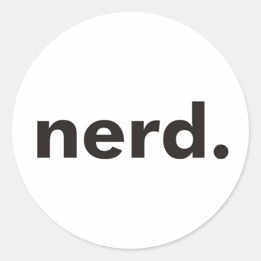 Nerd Producten & Design! Ronde Sticker (Voorkant)