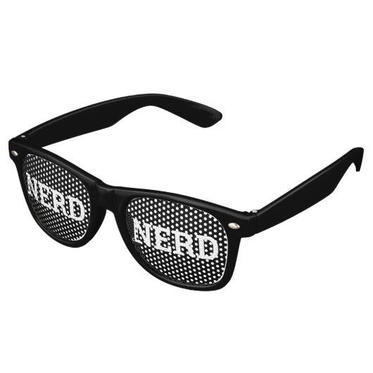 NERD retro Shades / Fun Party Sunbril Retro Zonnebril (Gekanteld)