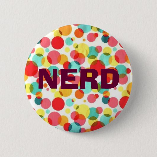 NERD RONDE BUTTON 5,7 CM (Voorkant)