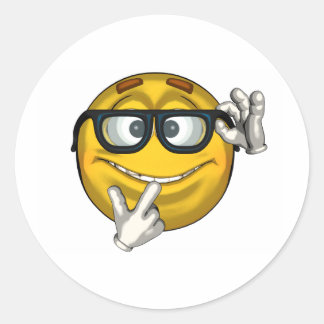 Nerd - toon ronde sticker