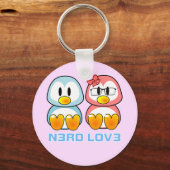 Nerd Valentijn: Computer Geek Leet Speak Love Sleutelhanger (Voorkant)