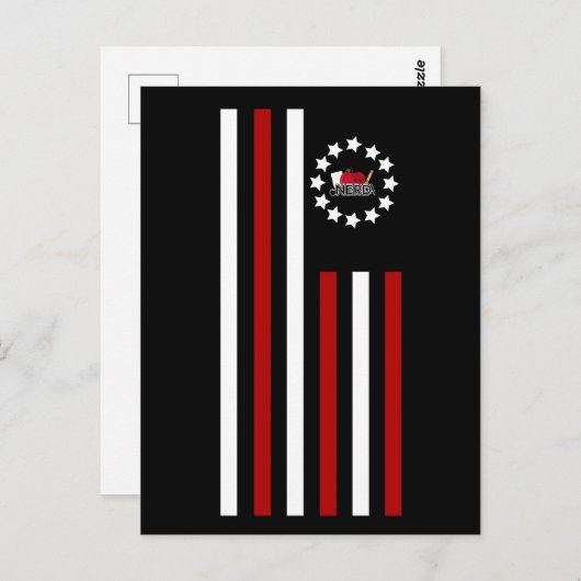 Nerd - vlag briefkaart (Voorkant / Achterkant)