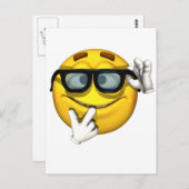 Nerd Yellow Face Briefkaart (Voorkant / Achterkant)