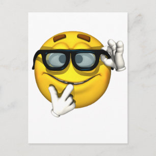 Nerd Yellow Face Briefkaart