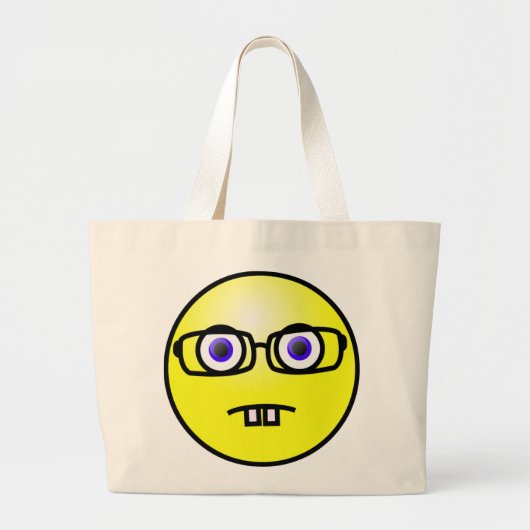 Nerd Yellow Face Canvas tas (Voorkant)