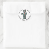 NerdBot Ronde Sticker (Tas)