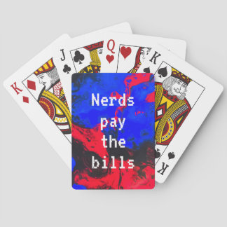 Nerds betalen de rekeningen pokerkaarten