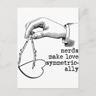 Nerds Make Love Symmetrically Briefkaart