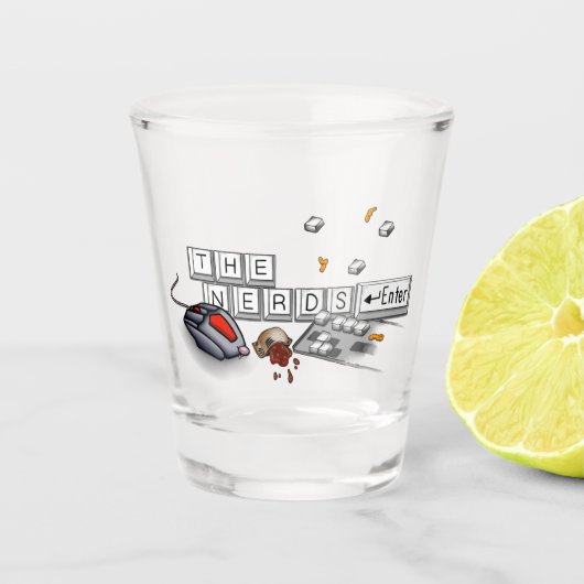 Nerds - PC Master Race Shot Glass Glas (Voorkant)