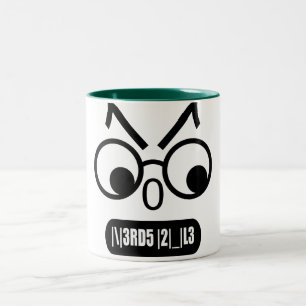 Nerds-regel Tweekleurige Koffiemok