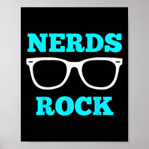 Nerds Rock T-shirt Gamer Geek Leuk Nerd T-shirt Poster