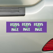 Nerds rule humor grappig bumpersticker (Op auto)