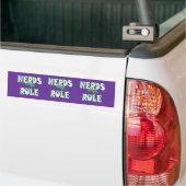 Nerds rule humor grappig bumpersticker (Op Truck)