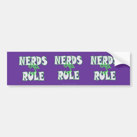Nerds rule humor grappig bumpersticker (Voorkant)
