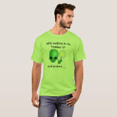 Nerdy Alien Beamed Up and Probed Mannen T-Shirt (Voorkant volledig)