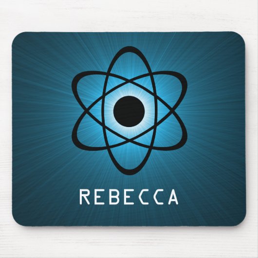 Nerdy Atomic Mousepad, blauw Muismat (Voorkant)