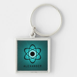 Nerdy Atomic Premium Sleutelhanger, Blauwgroen Sleutelhanger