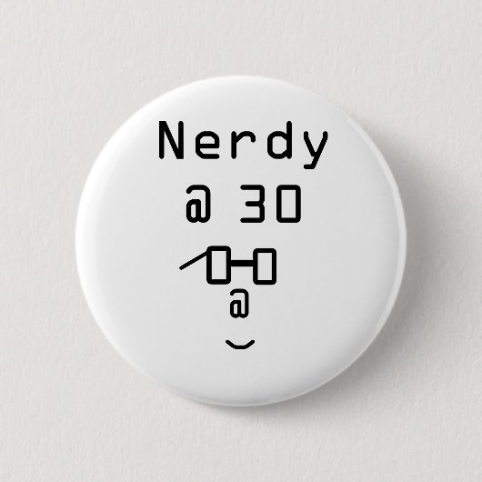 Nerdy bij 30 knoppen ronde button 5,7 cm (Voorkant)