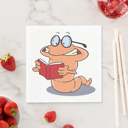 Nerdy Bookworm leest een boek Servet