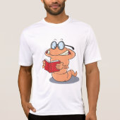 Nerdy Bookworm leest een boek T-shirt (Voorkant)