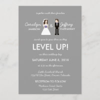 Nerdy Bride 8 bits et Faire-part de mariage de cha