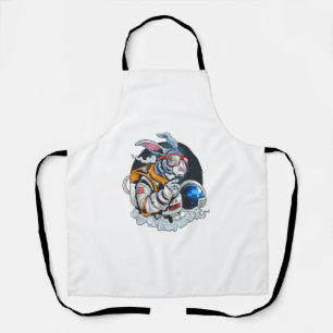Nerdy Bunny Astronaut in de ruimte, ontdekkingsrei Schort