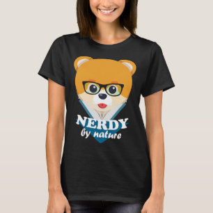 Nerdy by Natuur - Funny Cute Dog Nerd Pommeren T-shirt