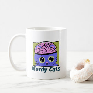 Nerdy Cats, Brain Design Coffee-Mok Koffiemok