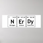 NErDy Chimie Tableau périodique Mots éléments Nerd (Devant)
