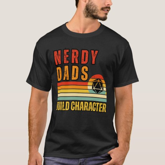 Nerdy Dads Build Character  boy T-shirt (Voorkant)