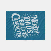 Nerdy Dads Build Character Father Humor  Fleece Deken (Voorkant (Horizontaal))
