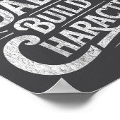 Nerdy Dads Build Character Father Humor  Poster (Hoek)