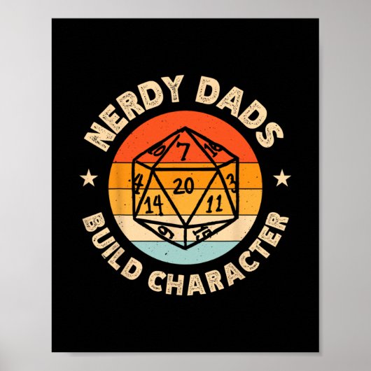 Nerdy Dads Build Character Poster (Voorkant)