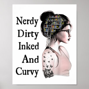 Nerdy Dirty Inked &versterker; Curvy Reading Lover Poster