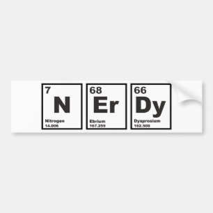 Nerdy Elements Bumpersticker