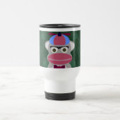 Nerdy Fifties Sock Monkey Cartoon Art Design Fun Reisbeker (Center)