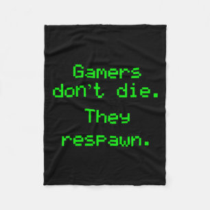 Nerdy Gamers Don't Die Ze Respawn Videospel Gre Fleece Deken