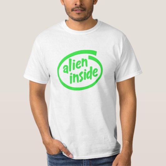 Nerdy, geek alien t-shirt (Voorkant)