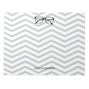 Nerdy Geekery Personalized Chevron Notitieblok