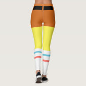 Nerdy gele en bruine broek leggings (Achterkant)